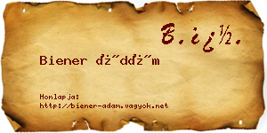 Biener Ádám névjegykártya